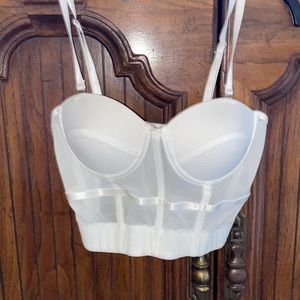 Sheer white corset top